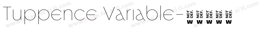 Tuppence Variable字体转换